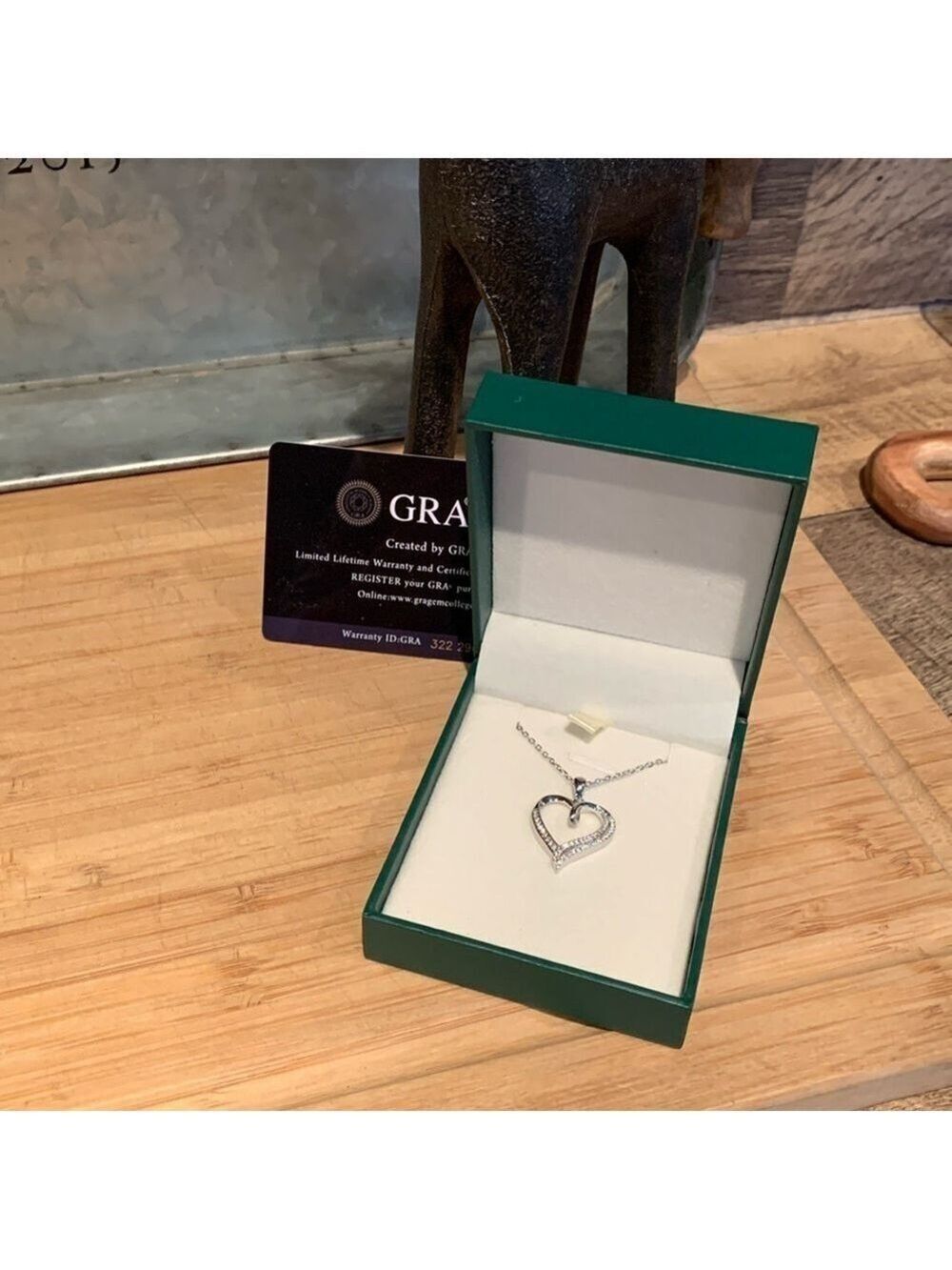 Open heart Moissanite necklace